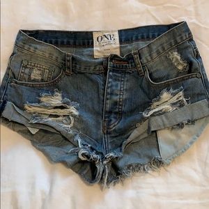 One Teaspoon Denim Cutoffs
